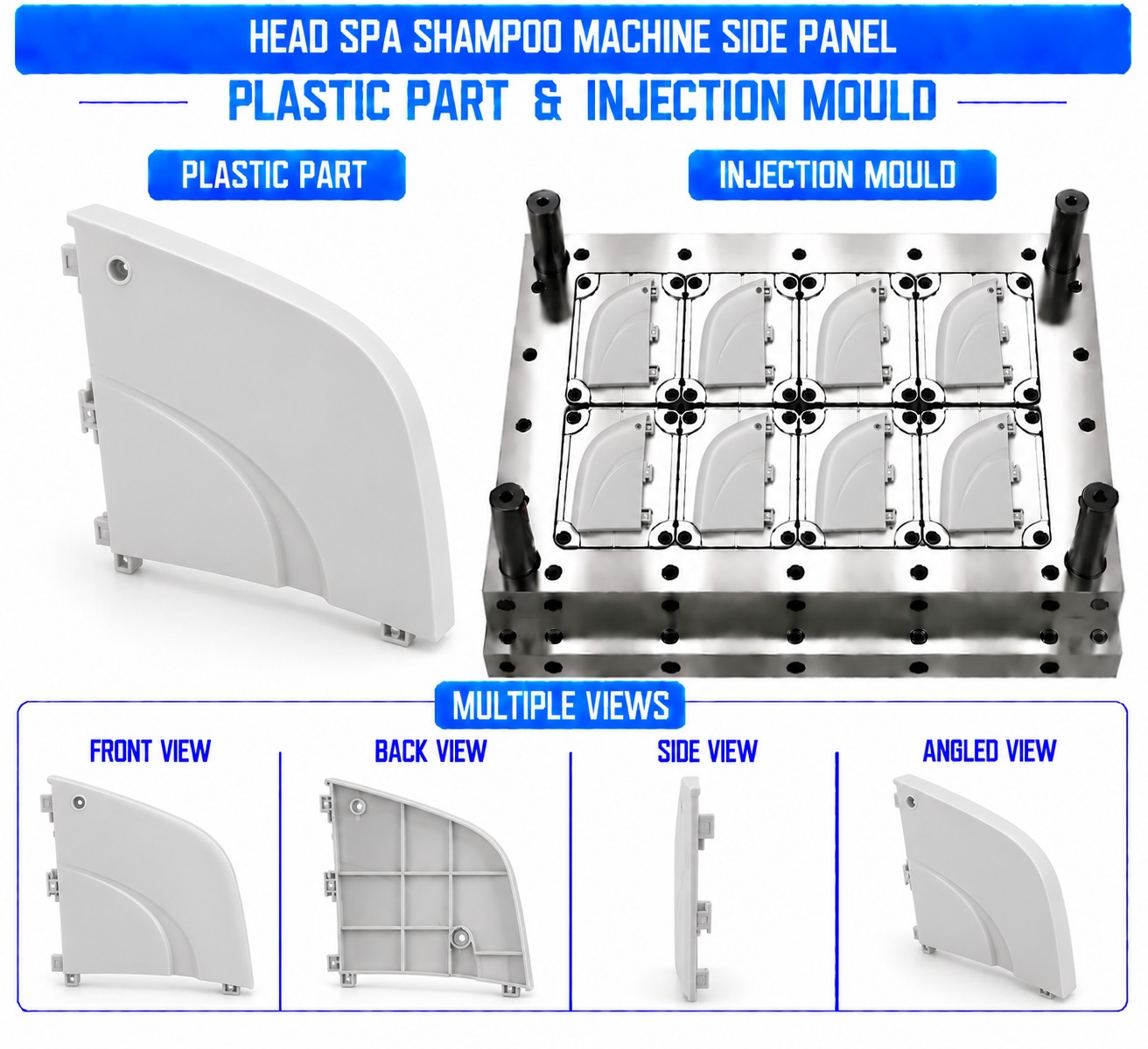 Head Spa Shampoo Machine Plastic Side Panel Mould and Moulding Services